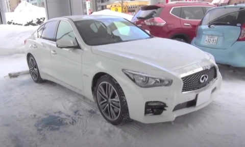 NISSAN SKYLINE 2014, 350GT, 4WD, Гибрид, Type SP. Обзор экстерьера и интерьера.