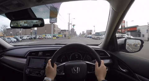 HONDA CIVIC 2017 Седан, Honda SENSING. Тест-драйв по городу.